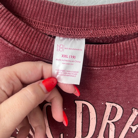 No Boundaries "Cosmic Dreamer" Graphic Sweatshirt - Juniors XXL 19 - Picture 5 of 6